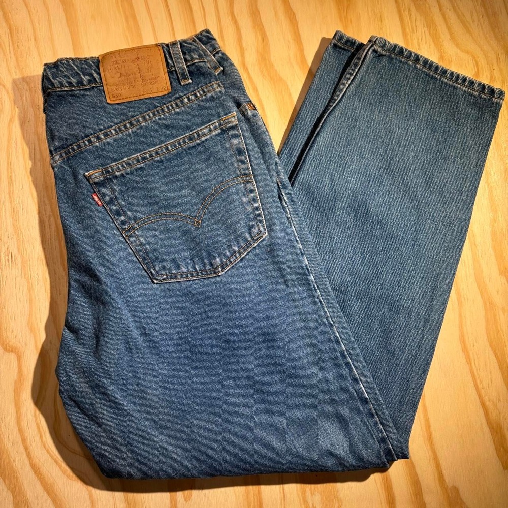 Levis 550 Relaxed Fit Jeans Mens 38x32 Blue Vintage Tapered Leg Denim 1575